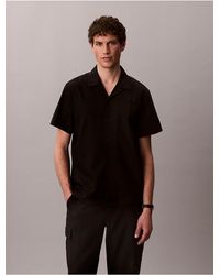 Calvin Klein - Linen Cotton Short Sleeve Button-Down Shirt - Lyst
