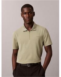 Calvin Klein - Tech Pique Zip Polo Shirt - Lyst