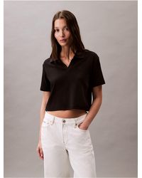 Calvin Klein - Calvin Klein Cotton Contour Rib Polo Tee - Lyst