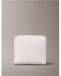 Calvin Klein - Allover Monogram Square Zip Wallet - Lyst