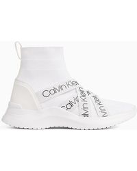 Calvin Klein Zapatillas altas de punto - Blanco