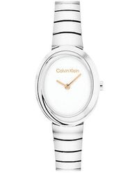 Calvin Klein - Oval Twisted Bezel Bracelet Watch - Lyst