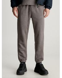 Calvin Klein - Pantalón de chándal holgado de felpa de algodón - Lyst