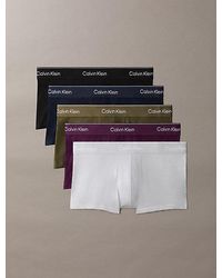 Calvin Klein - 5 Pack Low Rise Trunks Icon Cotton Stretch - Lyst