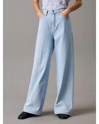 Calvin Klein - Jeans A Vita Alta Con Gamba Larga - Lyst