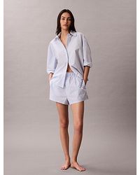 Calvin Klein - Pyjama Shorts Icon Cotton Poplin - Lyst
