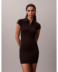 Calvin Klein - Jeans Tech Knit Polo Mini Dress - Lyst