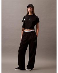 Calvin Klein - Cropped Monogram T-Shirt - Lyst