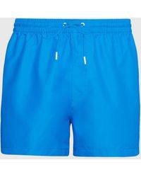 Calvin Klein - Short Drawstring Swim Shorts - Logo Tape - Lyst