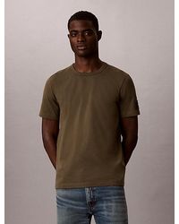 Calvin Klein - Jeans Sueded Jersey Badge T-Shirt - Lyst