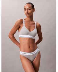 Calvin Klein - Icon Cotton Modal Lightly Lined Bralette - Lyst