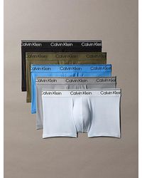 Calvin Klein - 5 Pack Low Rise Trunks Microfibre Stretch - Lyst