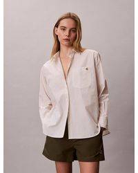 Calvin Klein - Relaxed Cotton Poplin Stripe Shirt - Lyst