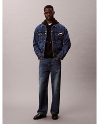Calvin Klein - Jeans Fleece Monogram Logo Patch Relaxed Hoodie - Lyst