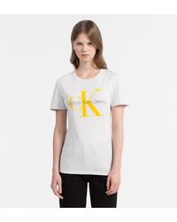 Calvin Klein T-shirt Met Logo - Wit