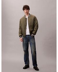 Calvin Klein - Bomberjack Met Nylon Uiteinden - Lyst