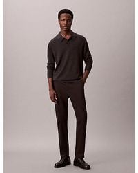 Calvin Klein - Slim Tapered Sateen Chino Trouser - Lyst