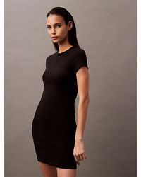 Calvin Klein - T-Shirt-Kleid Aus Weicher Stretch-Baumwolle - Lyst