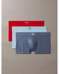 Calvin Klein - 3 Pack Trunks Icon Cotton Stretch Graphic - Lyst