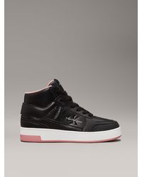 Calvin Klein - Faux Leather High-Top Trainers - Lyst