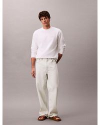 Calvin Klein - Jeans Cotton Terry Badge Sweatshirt - Lyst