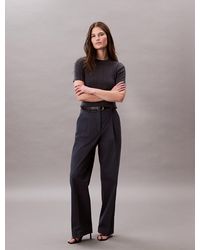 Calvin Klein - Relaxed Cotton Twill Trousers - Lyst