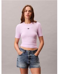Calvin Klein - Calvin Klein Modal Stretch Monogram Logo Graphic Slim T-Shirt - Lyst