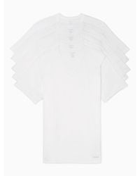 Calvin Klein - Cotton Slim Fit 5-pack V-neck T-shirt - Lyst