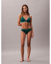 Calvin Klein - Lightly Lined Triangle Bralette Icon Cotton Modal - Lyst