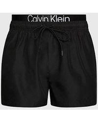 Calvin Klein - Bañador corto con cinturilla doble - CK Steel - Lyst