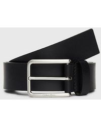 Calvin Klein - Leather Belt - - Black - Men - 100 Cm - Lyst