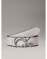 Calvin Klein - Reversible Leather Logo Belt - Lyst