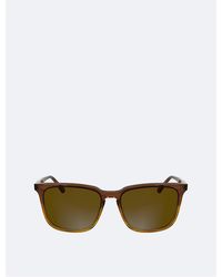Calvin Klein - Slim Modified Rectangle Sunglasses - Lyst