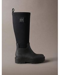 Calvin Klein - Knee High Flexible Lug Sole Rainboots - Lyst