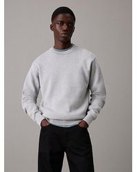 Calvin Klein - Dubbelzijdige Trui Van Katoen-Wolmix - Lyst