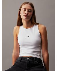 Calvin Klein - Milano Jersey Cut Out Top - Lyst