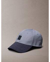 Calvin Klein - Mixed Media Logo-Kappe Mit Emblem Und Blockfarben-Design - Lyst