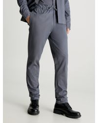 Calvin Klein - Pantalon de jogging fuselé en sergé de coton - Lyst