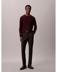 Calvin Klein - Slim Tropical Wool Trousers - Lyst