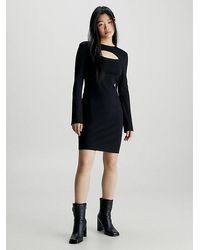 Calvin Klein - Milano-Jersey-Kleid mit Cut-out-Detail - Lyst