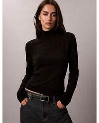 Calvin Klein - Merino Wool Ribbed Turtleneck Jumper - Lyst