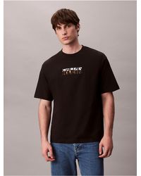Calvin Klein - Block Logo Graphic Relaxed T-Shirt - Lyst