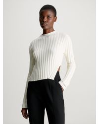 Calvin Klein - Chunky Ribbed Cotton Jumper - Lyst