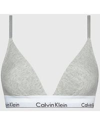 Calvin Klein - Heather Gray Algodón morno triángulo sin forro - Lyst