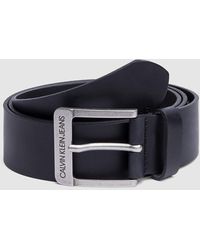 Calvin Klein Cintur�n de cuero - Negro