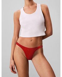 Calvin Klein - String Thong Icon Lace - Lyst