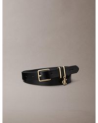 Calvin Klein - Ledergürtel Mit Anhänger Und Signature-Logo - Lyst