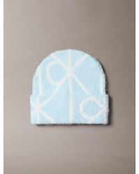 Calvin Klein - Warm Wool Blend Logo Beanie - Lyst