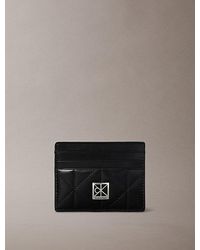 Calvin Klein - Quilted Rfid Emblem Logo Cardholder - Lyst