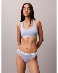 Calvin Klein - Thong Cotton Stretch Rib - Lyst